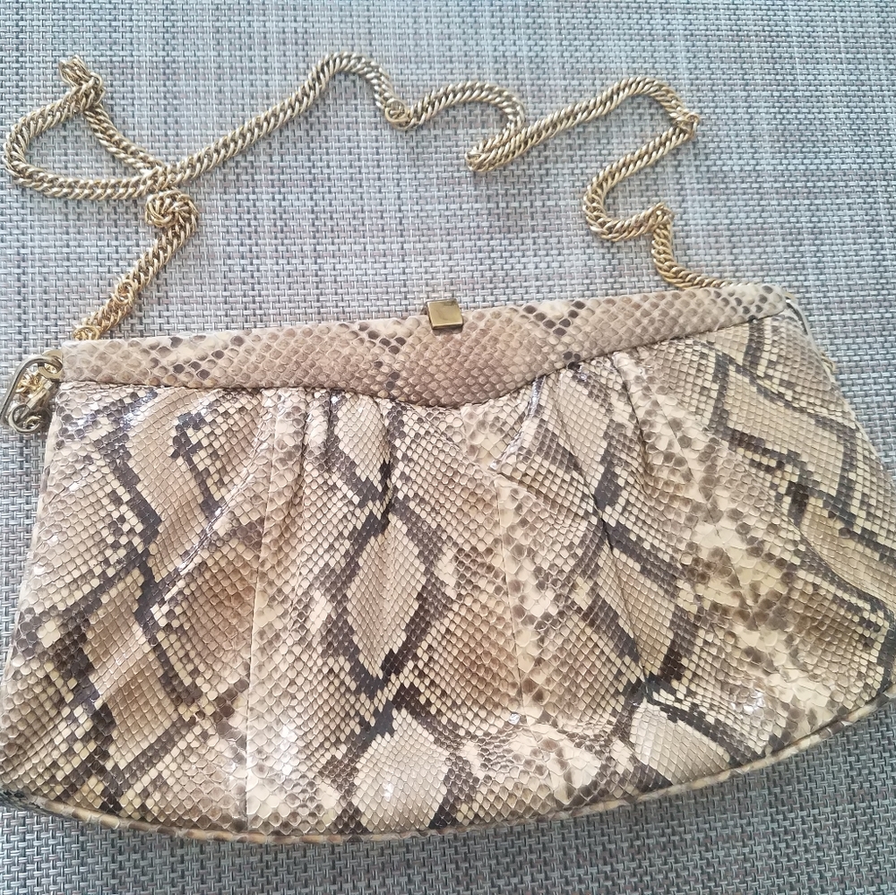Vintage Cape Cobra snakeskin handbag